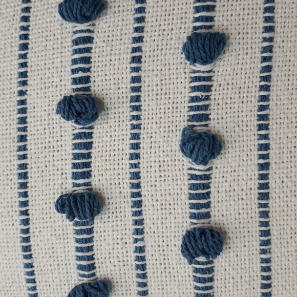 Blue and White Throw Pillow - Picture 3 of 5